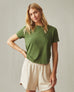 Women's Hemp Jersey Crew Tee - Chive